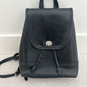 Coach Vintage Legacy Black Leather Backpack